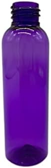 2 עוז בקבוקי פלסטיק סגולים של קוסמו -12 אריזות בקבוק ריק למילוי חוזר-שמנים אתריים - ארומתרפיה / כובע הצמד שחור-תוצרת