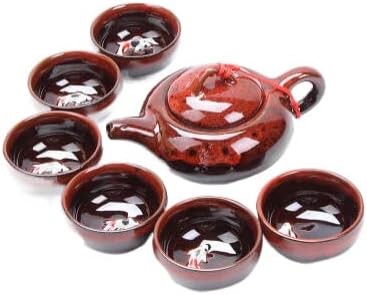 ערכות תה של 7 יחידות 7 יחידים מעודנים סט תה סלדון כולל 6 כוסות 1 סיר תה מותג מעודן סט קונג פו כוס תה מתנה ייחודית