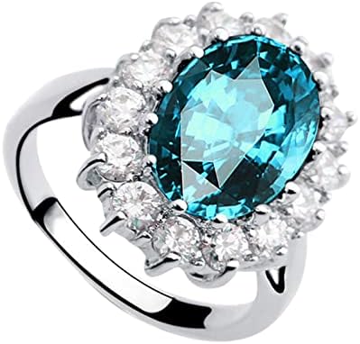 עצבני טבעת נשים יוקרה לבן חתונה אבן טבעת אירוסין בעבודת יד מתנה לחתוך תכשיטי עגילי דק זהב טבעות