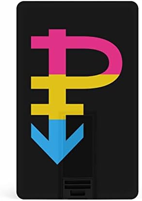 Pansexual Pride Card Card Card USB 2.0 כונן פלאש 32 גרם/64 גרם דפוס מודפס מצחיק