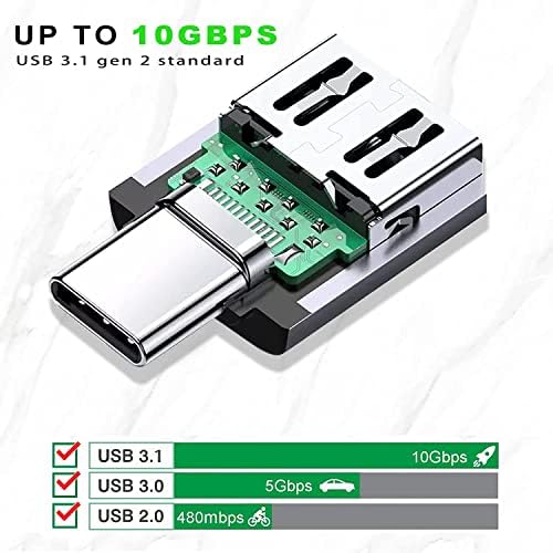מתאם USB C ל- USB, USB-C ל- USB 3.1 מתאם OTG תואם למחשב נייד, טאבלט, מקבוק, טלפון, רמקולי מחשב, PS