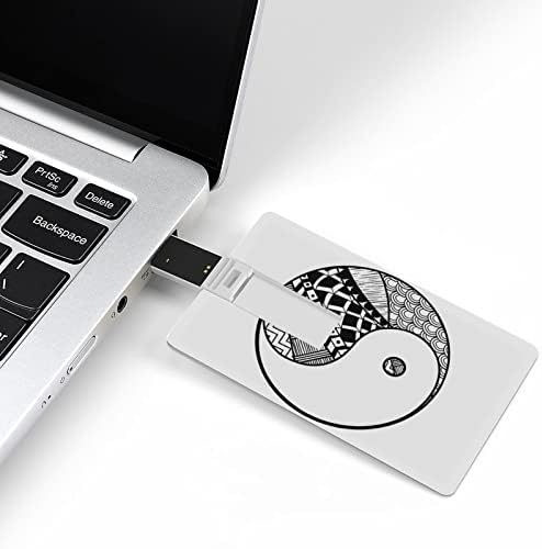 יין יאנג שחור לבן כרטיס USB 2.0 כונן הבזק 32 גרם/64 גרם מודפס מצחיק