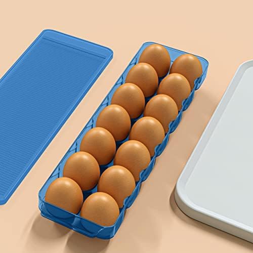 מיכל ביצה ביתי אוטופיה למקרר - 14 מיכל ביצה עם מכסה וידית, מחזיק ביצה למקרר, אחסון ביצים ומגש ביצה