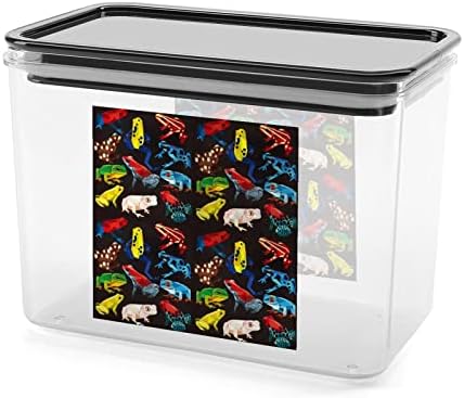 צפרדעים צבעוניות מיכל אחסון מזון קופסאות אחסון ברורות מפלסטיק עם מכסה חותם