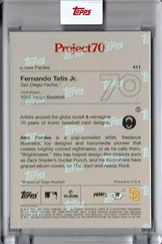 2021 פרויקט Topps 70 כרטיס בייסבול 411 1989 פרננדו טטיס ג'וניור מאת אלכס פרדי