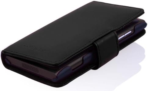 Cadorabo Book Case תואם ל- Nokia Lumia 800 בשחור חמצון - עם פונקציית מעמד וחריץ קלפים עשוי עור דמוי חלקה - ארנק כיסוי כיסוי