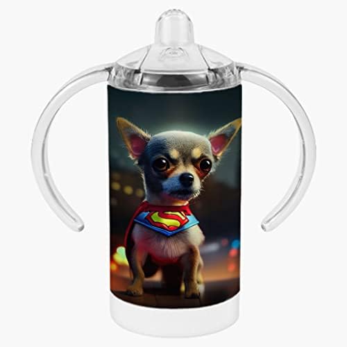 כלב הדפסת קש כוס-צ ' יוואווה הדפסת תינוק קש כוס-מצחיק עיצוב קש כוס