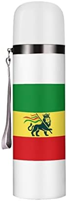 אתיופי רסטאפירי דגל אריה מבודד בקבוק מים מבודד 19 גרם ספל נסיעות נירוסטה למשקאות ספורט קמפינג טיולים בחוץ