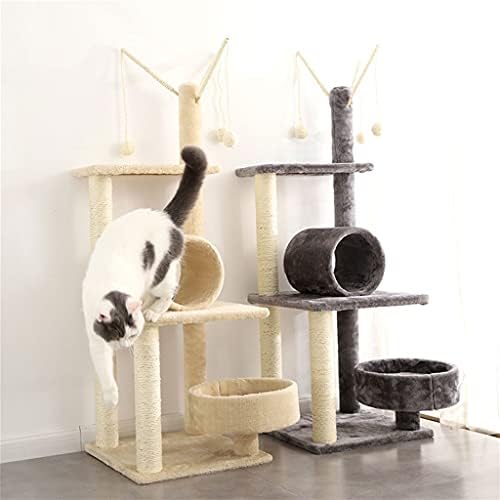 חתול עץ מגדל מוצק עץ חתול עץ חתול מגדל סיסל עמוד מגרד הודעות חתול קן פעילות מגדל חתול דירה חתול טיפוס סטנד