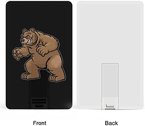 כרטיס אשראי של Grizzly Bear Card USB כונן אחסון מקש מזכר מותאם אישית כונן 32 גרם