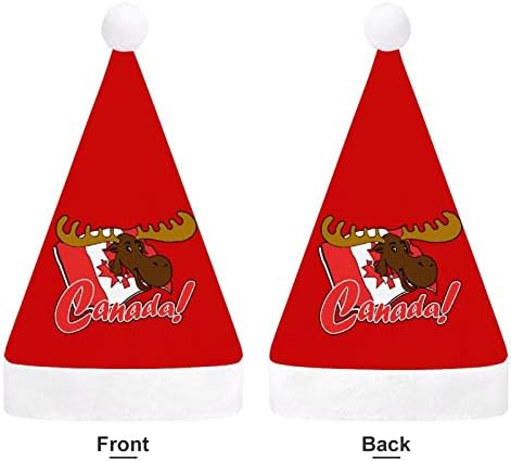 קנדי איילים חג המולד כובע סנטה קלאוס כובעי קצר קטיפה עם לבן חפתים לגברים נשים חג המולד מסיבת חג קישוטים