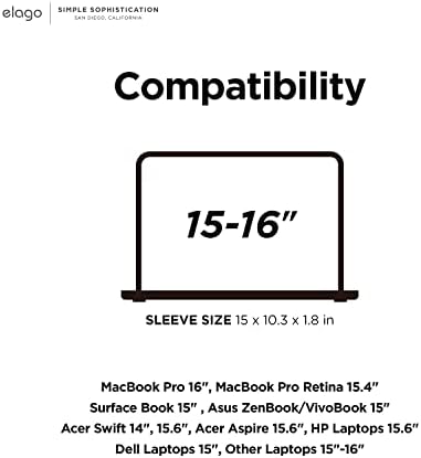 שרוול תיק מחשב נייד של אלגו תואם ל- MacBook Pro 16 אינץ '2021 2022 M1 Pro/Max וכל שאר מחשבים ניידים בגודל 15-16
