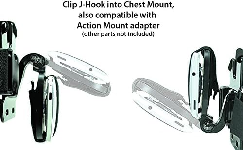 Action Mount® - 5 PCS J -Hook SET עבור Mounts GoPro. חבר בקלות מצלמת פעולה או מתאם טלפון לאביזרים בסגנון GoPro.