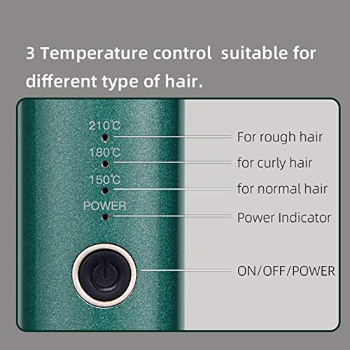 Yfqhdd anion מחליק שיער מברשת מברשת חמה חשמלית קרמיקה PTC שיער מהיר שיער ברזל שטוח אנטי-סטטי שיער מברשת חמה