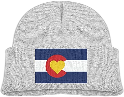 מסלול ריצה ילדים אוהבים לב קולורדו דגל סרוג כובע כובע חם כובע גולגולת