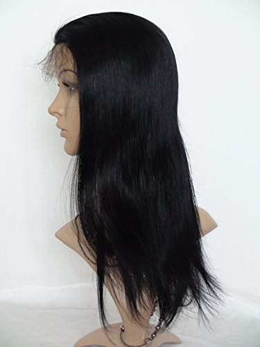 מלא תחרה פאות שיער טבעי לנשים שחורות טבעי ישר פרואני שיער רמי שיער טבעי פאה 1 ב 18 סנטימטרים