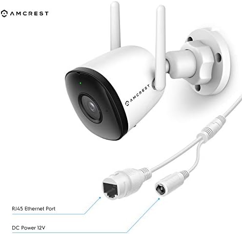 Amcrest 1080p WiFi מצלמה חיצונית, בית חכם 2MP Bullet IP מצלמת אבטחה חיצונית אלחוטית, 98ft NightVision, מיקרופון מובנה, 102 °