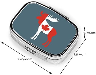 קנדי דגל איילים כיכר מיני גלולת מקרה נסיעות רפואה ארגונית נייד תאים מתכת גלולת תיבה
