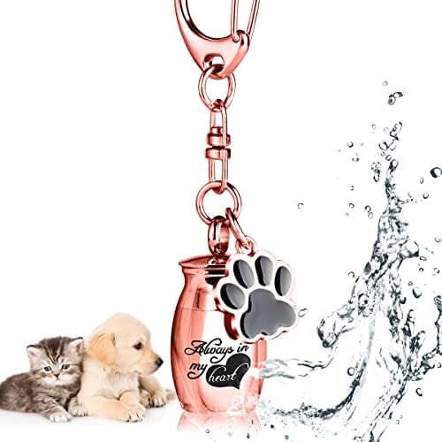 צ ' ונלונגפור עמיד למים לחיות מחמד כדים מחזיק מפתחות לכלבים אפר, חתול כלב כד לכלבים חתולי אפר מזכרת זיכרון שריפת