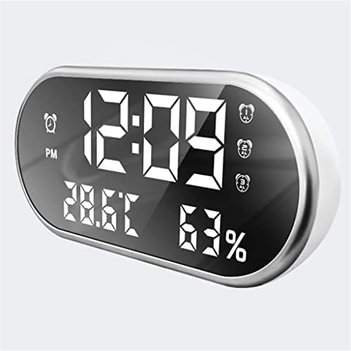 שעון מעורר 24/12 שעות דיגיטלי הוביל תצוגת טמפרטורת לחות בנק כוח נייד שעונים ניידים
