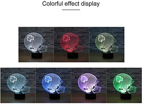 אורות דקורטיביים Zhenku Rugby Hat צורה פרח תלת מימדית חזון LED ראייה מנורת שולחן אור, 16 צבעים גרסת שלט רחוק