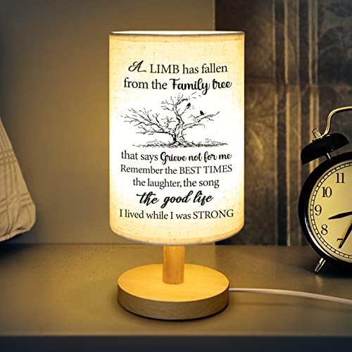 מצחיק אהדה מתנת זיכרון מתנות עבור אובדן של אמא אב - 9.1 אינץ בד עץ שולחן לילה מנורת שכול מתנות-זיכרון בזיכרון