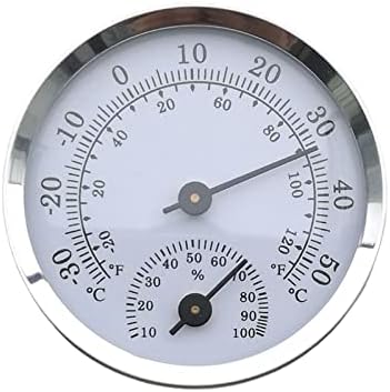 מחוון לחות טמפרטורה ניידת Petsola מדויק מדויק מחוון רכוב קיר מד טמפרטורה למקרר בית חיצוני מקורה בית חיצוני.