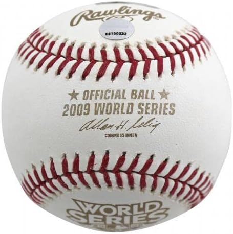 2009 Yankees Jeter Rivera Posada חתום לשנת 2009 WS Logo OML בייסבול שטיינר - כדורי חתימה