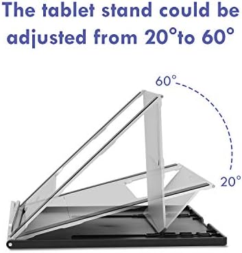 עמדת טבליות מתכווננת מתכווננת עמדת שולחן ניידת רב-זוויתית עבור 10-15.6 צג גרפיקה צג טאבלט תצוגת עט ， מתאימה ל- Kamvas