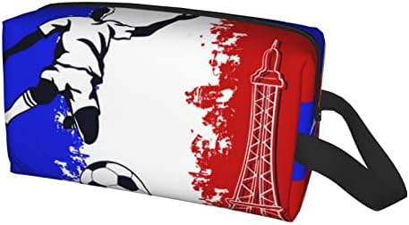 כדורגל דגל צרפת מגדל אייפל תיק טיול גדול תיק מטלטלות תלייה ערכת DOPP מקלחת גילוח מוצרי טיפוח מארגן אביזרים
