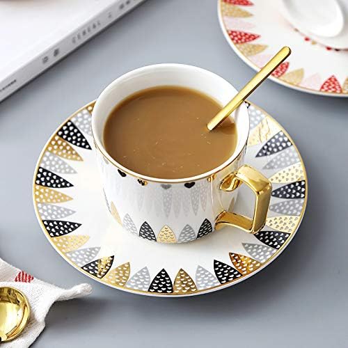 כוס קפה כוסות תה יוקרה וצלוחים בריטי מפלגת תה אחר הצהריים כוס קפה קרמיקה טזאס דה קפה קפה אספרסו ספל אירופאי שתייה