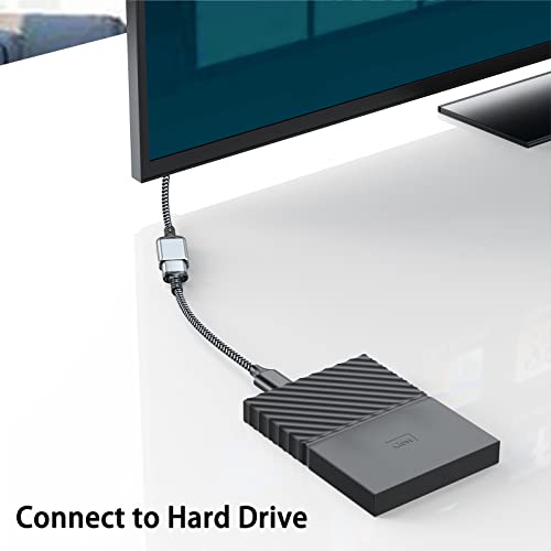 DTEEDCK USB 3.0 כבל סיומת 6.6ft 2 חבילה, USB אריח קלוע כבל הרחבה, USB ל- USB מאריך כבל זכר לנקבה 5GBPS העברת נתונים מהירה עבור
