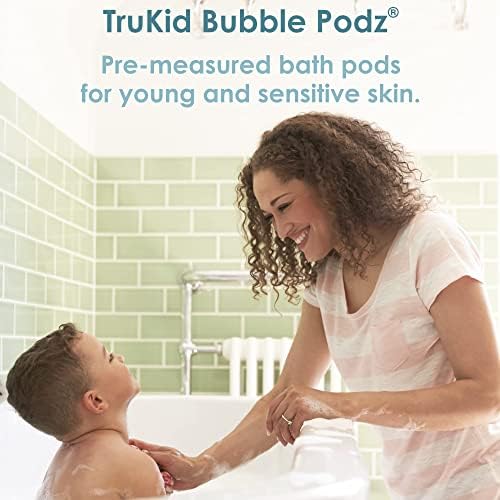 אמבט בועות טרוקיד פודז לתינוק וילדים, פצצת אמבט מרעננת עדינה לעור רגיש, מאזן חומציות 7 לרגישות לעיניים, קרם לחות ומרכיבים