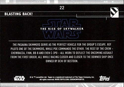 2020 Topps מלחמת הכוכבים עלייה של Skywalker Series 222 פיצוץ בחזרה ריי, כרטיס מסחר של צ'וובאקה
