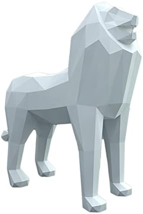 WLL-DP אריה בצורת אוריגמי אוריגמי חידה DIY גביע נייר אמנות מודל נייר דגם קישוט קישוט ביתי קישוט תלת מימד פסל נייר