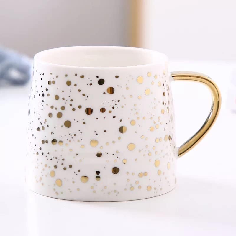 קפה קרמיקה של Starry Sky, תה, ספל חלב עם מכסה וכף