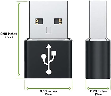 USB-C נקבה ל- USB מתאם מהיר זכר התואם למכשירי Samsung Galaxy A8 Plus עבור מטען, סנכרון, מכשירי OTG כמו מקלדת, עכבר, ZIP,