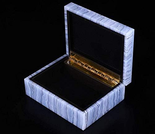 קופסת מתנה GFDJ 4.2 תחרה כחולה אגייט אבן חן קופסת תכשיטים.