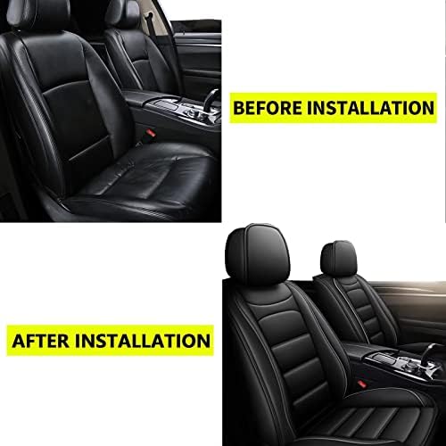 כיסויי מושב מכונית של Diksoakr מתאימים לשנים 2005-2014 Acura TSX/Wagon Sport, כיסויי מושב רכב עור דמוי עור עם מגן