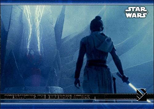 2020 Topps מלחמת הכוכבים עלייה של Skywalker Series 2 Blue 89 מפריע לכרטיס המסחר של ההתקפה של הקיסר ריי