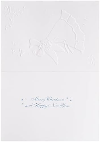 ניקאה.סט כרטיסי חג המולד, אנג ' ל על ד.ק. כחול, כולל סנטימנט חג ומעטפת תיאום, סט של 8, צבעוני, 5 איקס 7