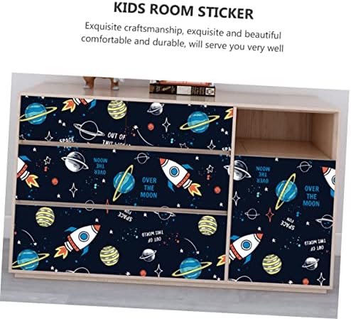 Holibanna 1 סט רקטות כוכב לכת טפטים לחדר ילדים תפאורה סטיקר ילדים חדר טפטים קיר מדבקות מדבקות קישוט לילדים מדבקת חדר PVC קישוטי