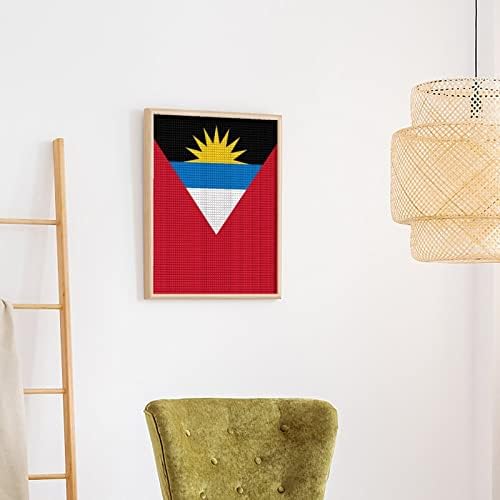 אנטיגואה וברבודה דגל דגל דקורטיבי ערכות ציור יהלומים מצחיק 5D DIY DIY מקדחה מלאה ציורים ציורים עיצוב הבית 16 x20