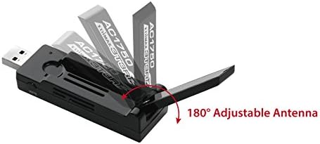 EDIMAX WI-FI 5 802.11AC AC1750, מתאם פס כפול 2.4/ 5GHz למחשב, DONGLE אלחוטי AC USB 3.0 DONGLE W/ ANTENNA FLEDAWAY,