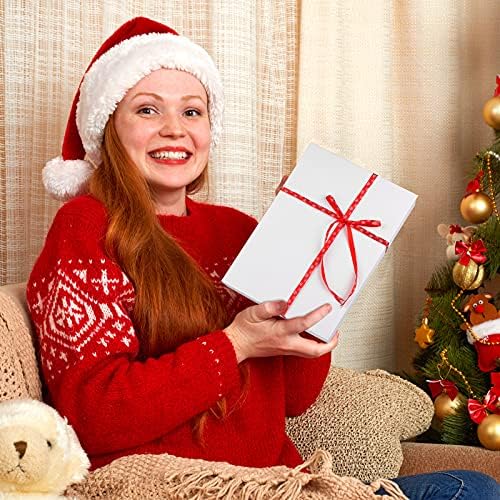 Ruisita 16 חבילה קופסאות חולצה לחג המולד קופסאות מתנה לבנות עם מכסים 4 קופסאות דקורטיביות בגודל חג חג המולד קופסת עטיפת נייר