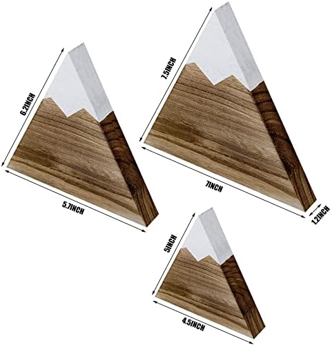 3 יחידות 3 גודל הר מדף דקור הרי עץ סימנים חווה עץ הרי דקור וודלנד משתלת דקור נסיעות הרפתקאות הרי שולחן דקור מרכזי עבור