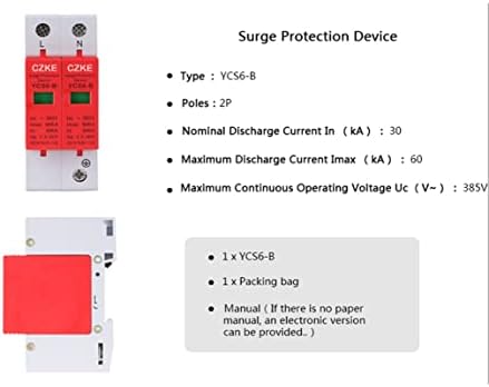 FACDEM YCS6-B AC SPD 385V 2P מכשיר מגן על מכשיר מגן מגן מגן מגן על מכשיר מגן על מתח נמוך מתח נמוך