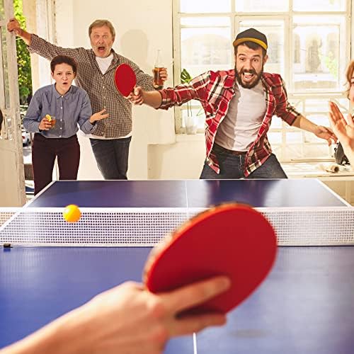 Patikil 10.6 x 6.7 מארז ההנעה של פינג פונג, תיק מחבט טניס שולחן תיק מיכל רך לאביזרי ספורט, אדום