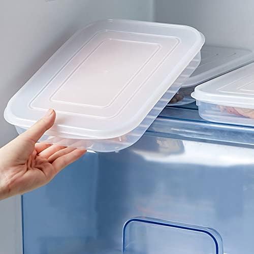 פלסטיק אחסון מכולות, שטוח פלסטיק תיבת עבור מטבח מקרר ארגון שקוף מזון אחסון מיכל עם מכסה