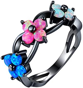 נשים מצלצלות טבעות נשים אופנה וינטג 'טבעת פרחים מעודנת טבעת זירקון טבעת אירוסין לנשים מתנות תכשיטים טבעות נישואין